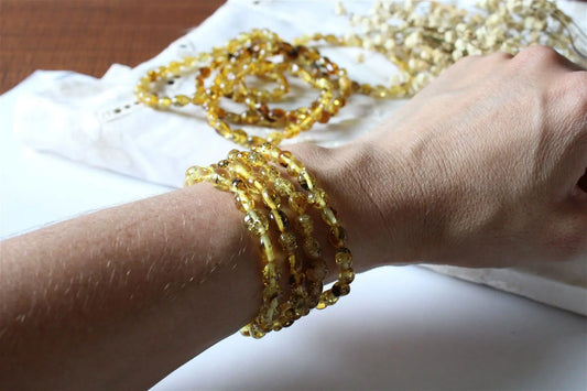 1 Bracelet ambre Lituanie 16.5 cm - Aurore Lune