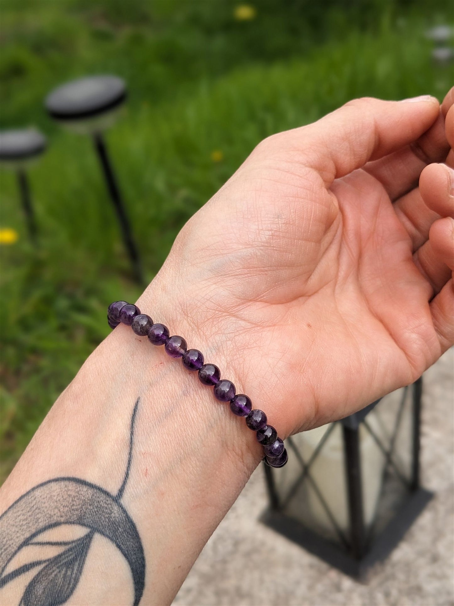 1 Bracelet améthyste poignet fin - Aurore Lune