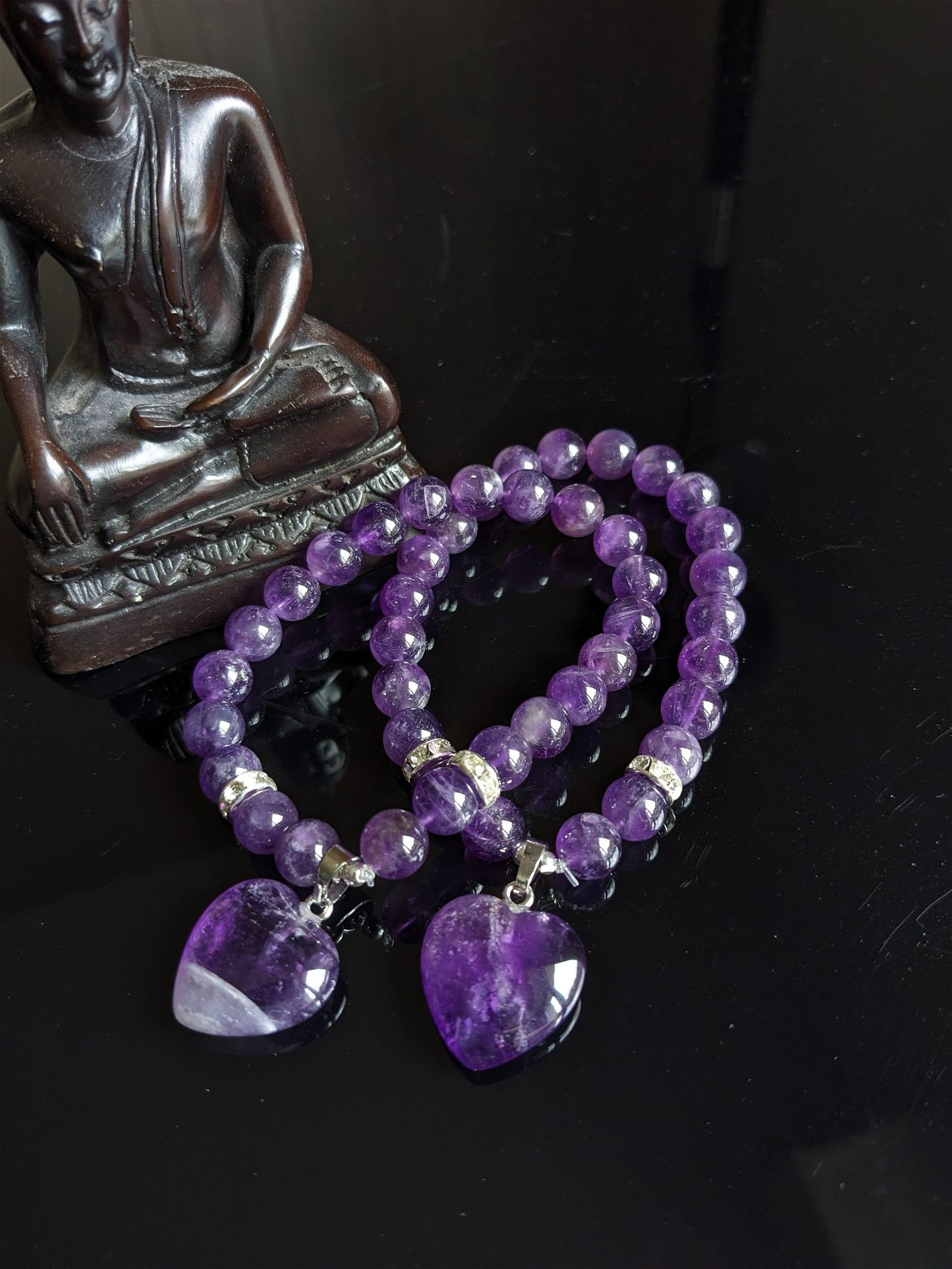1 Bracelet améthyste poignet moyen et fin - Aurore Lune