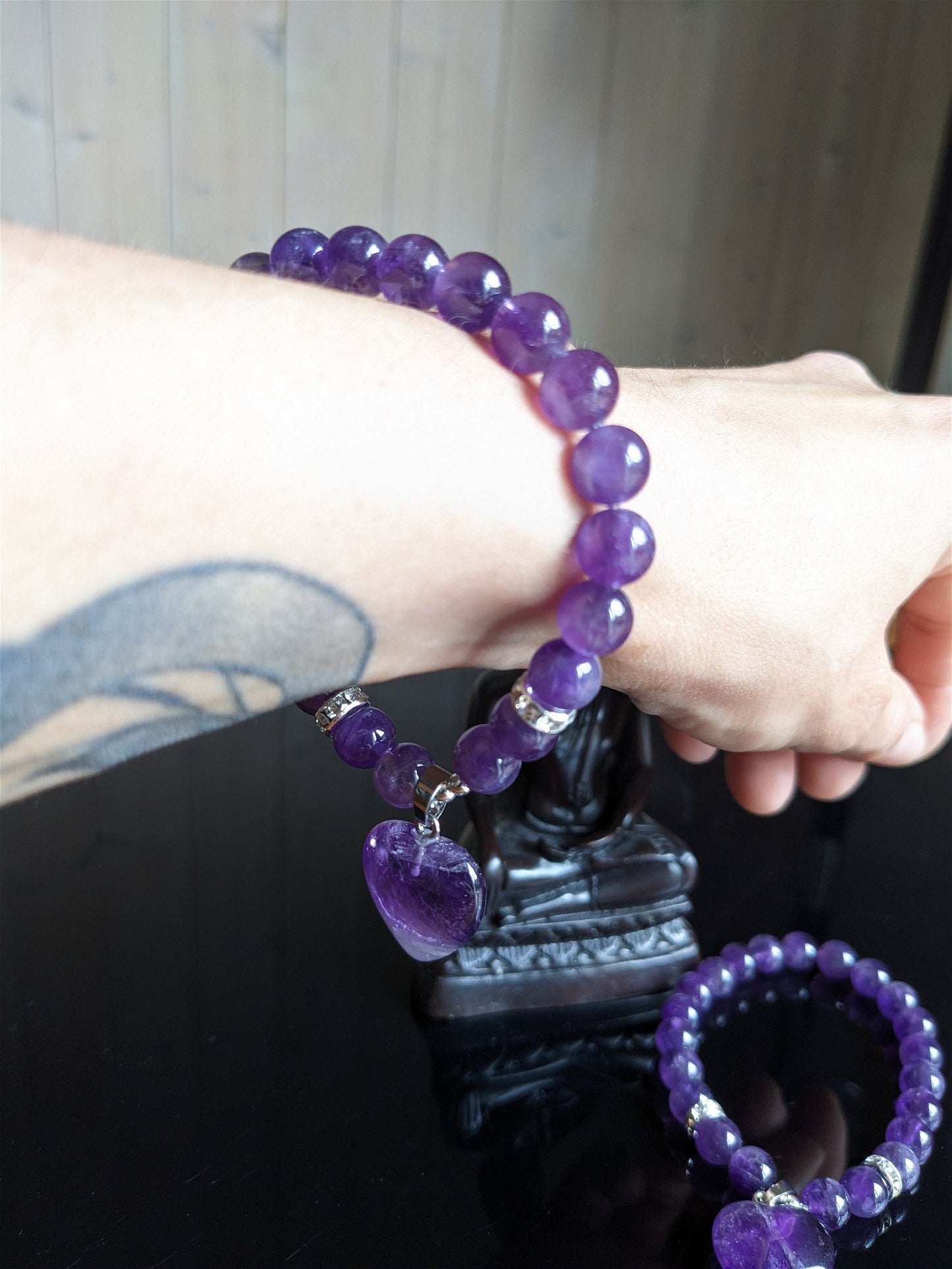 1 Bracelet améthyste poignet moyen et fin - Aurore Lune