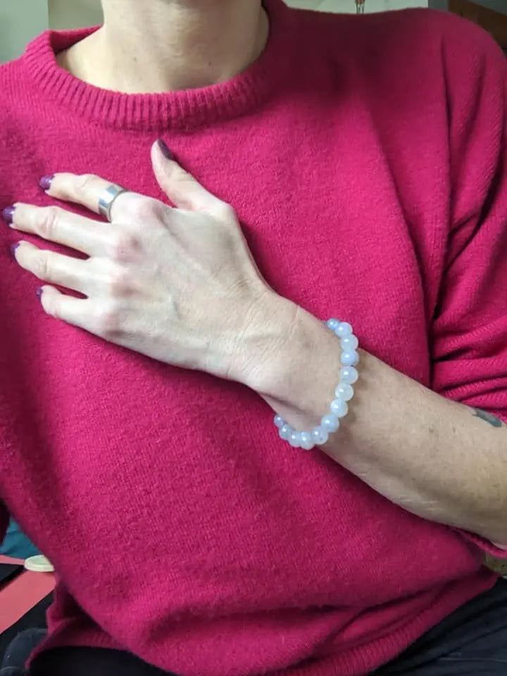 1 Bracelet élastiqué en labradorite 9 mm - Aurore Lune