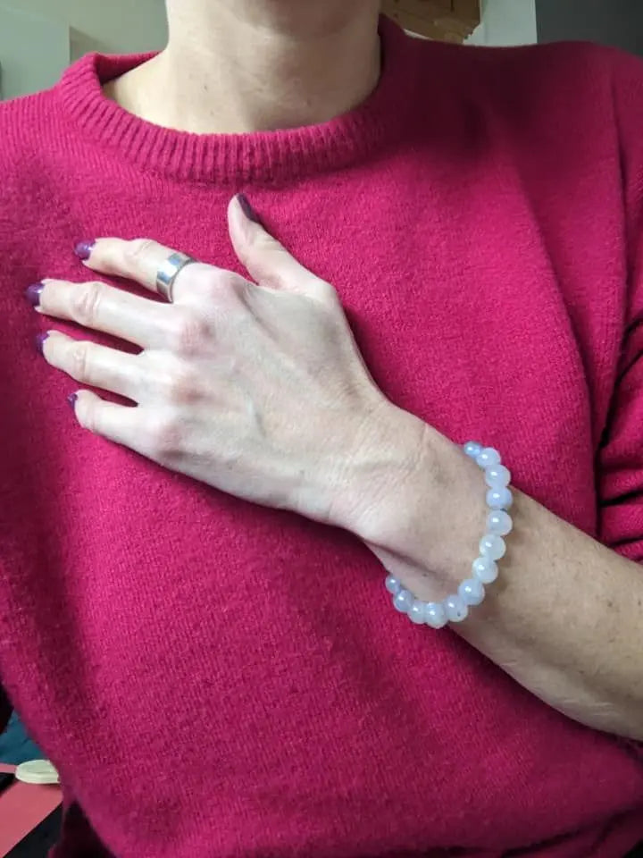 1 Bracelet élastiqué en labradorite 9 mm - Aurore Lune