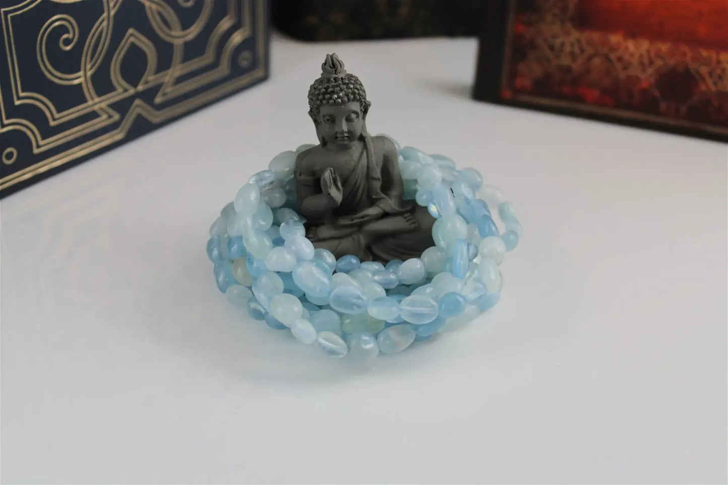 1 Bracelet en aigue marine 16 cm - Aurore Lune