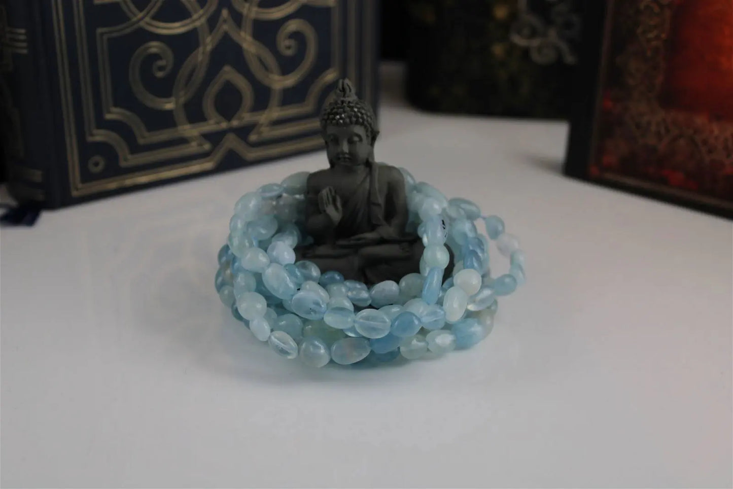 1 Bracelet en aigue marine 16 cm - Aurore Lune