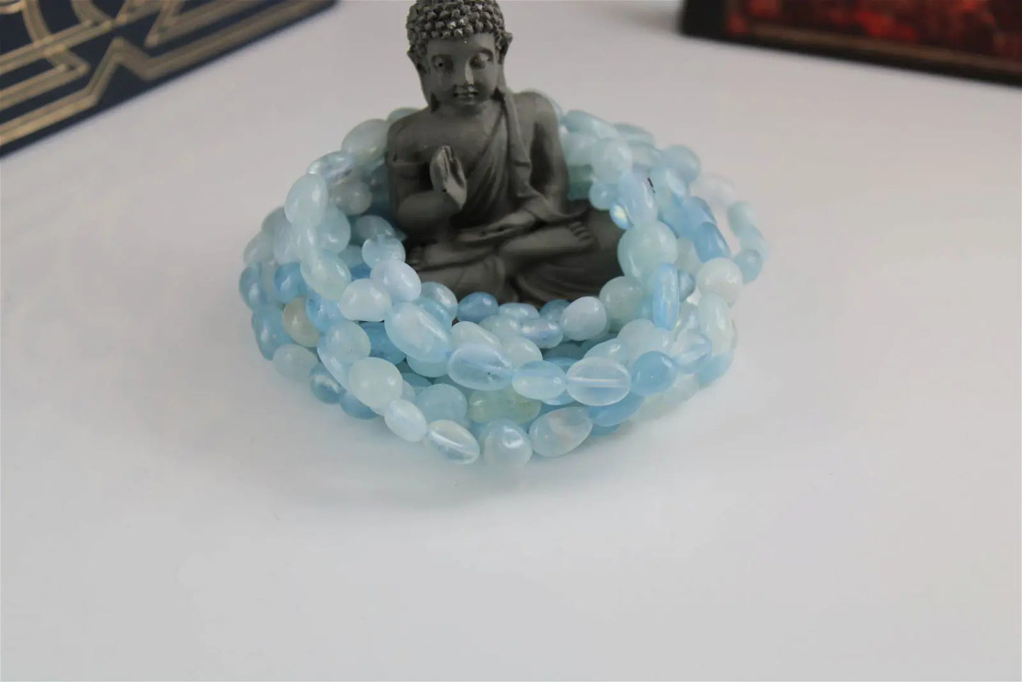 1 Bracelet en aigue marine 16 cm - Aurore Lune