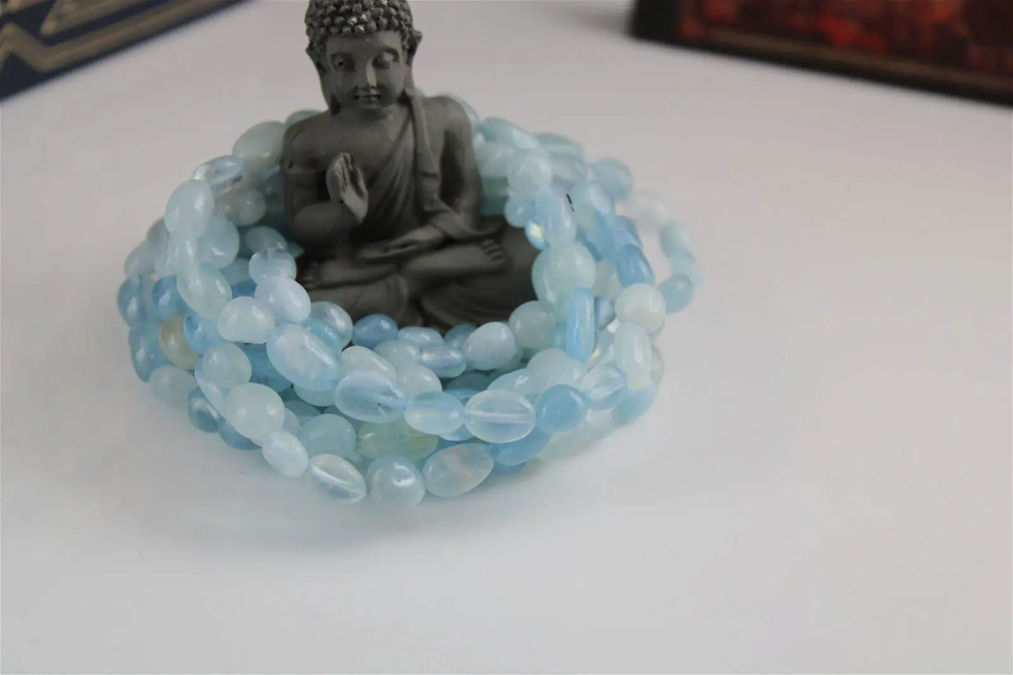 1 Bracelet en aigue marine 16 cm - Aurore Lune