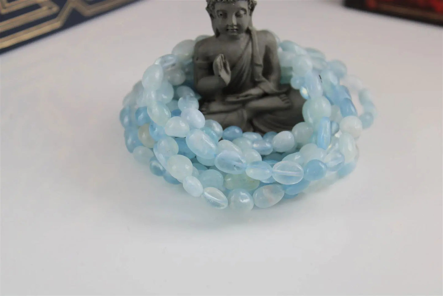 1 Bracelet en aigue marine 16 cm - Aurore Lune