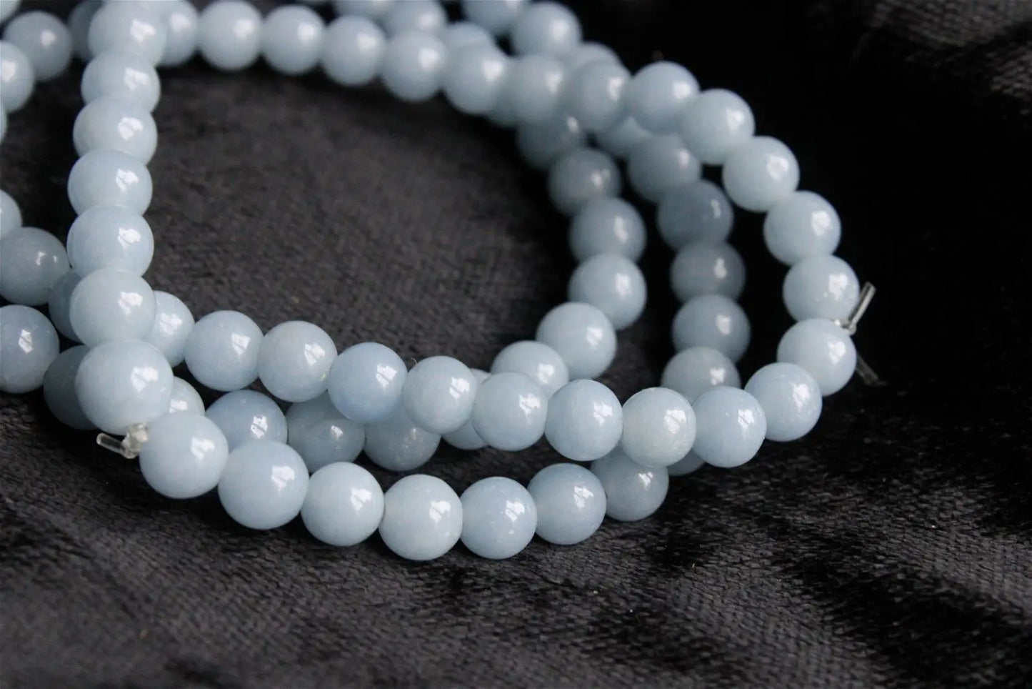 1 Bracelet en anhydrite ou angélite - Aurore Lune