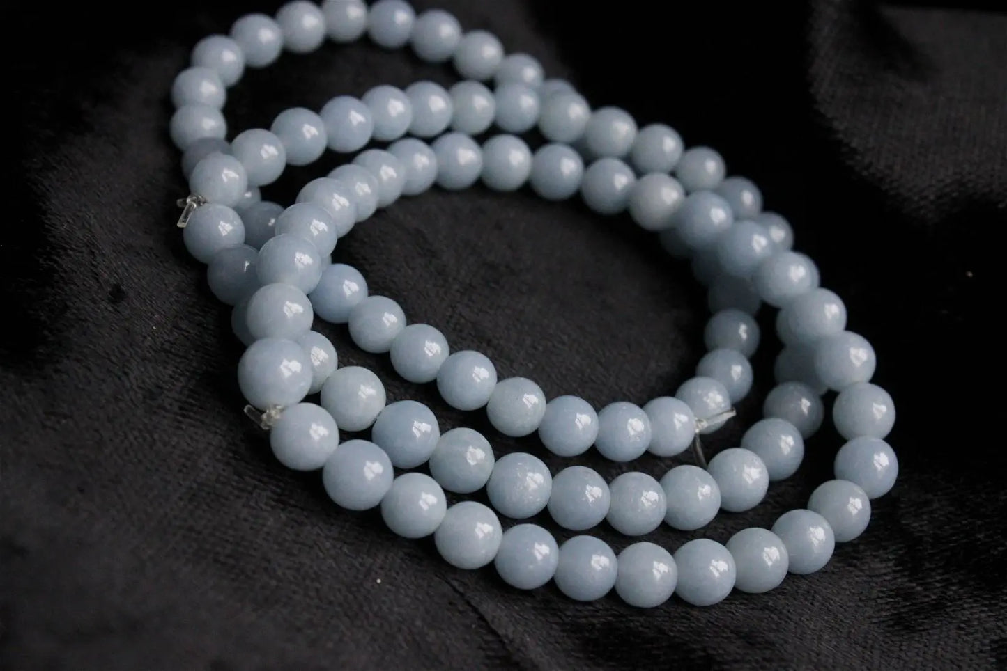 1 Bracelet en anhydrite ou angélite - Aurore Lune