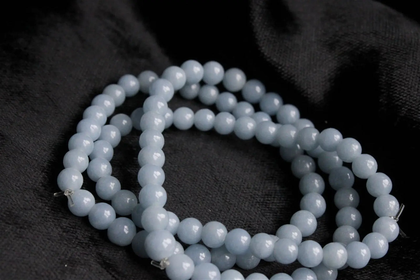 1 Bracelet en anhydrite ou angélite - Aurore Lune