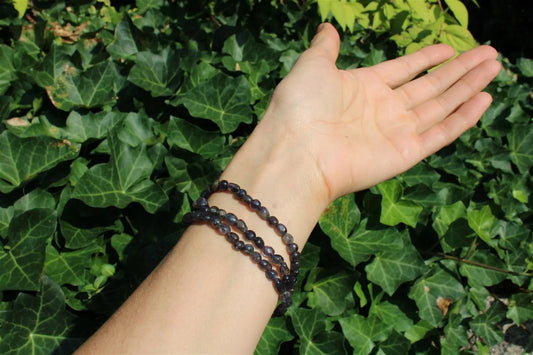 1 Bracelet en cordiérite iolite poignet moyen - Aurore Lune