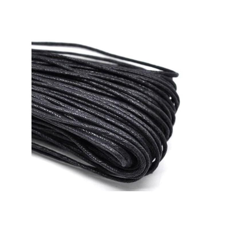 1 Cordon noir 68 - 70 cm environ pour collier - Aurore Lune