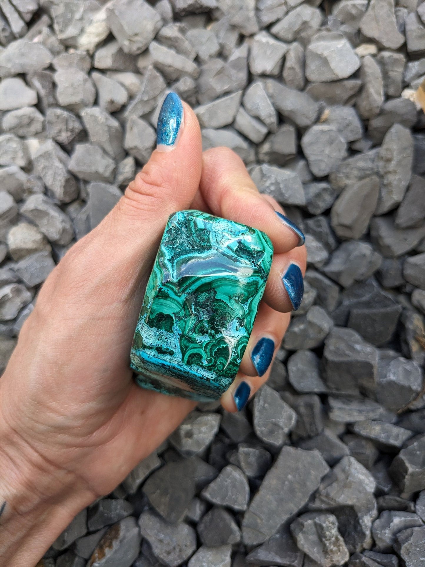 1 Malachite chrysocolle à poser - Aurore Lune