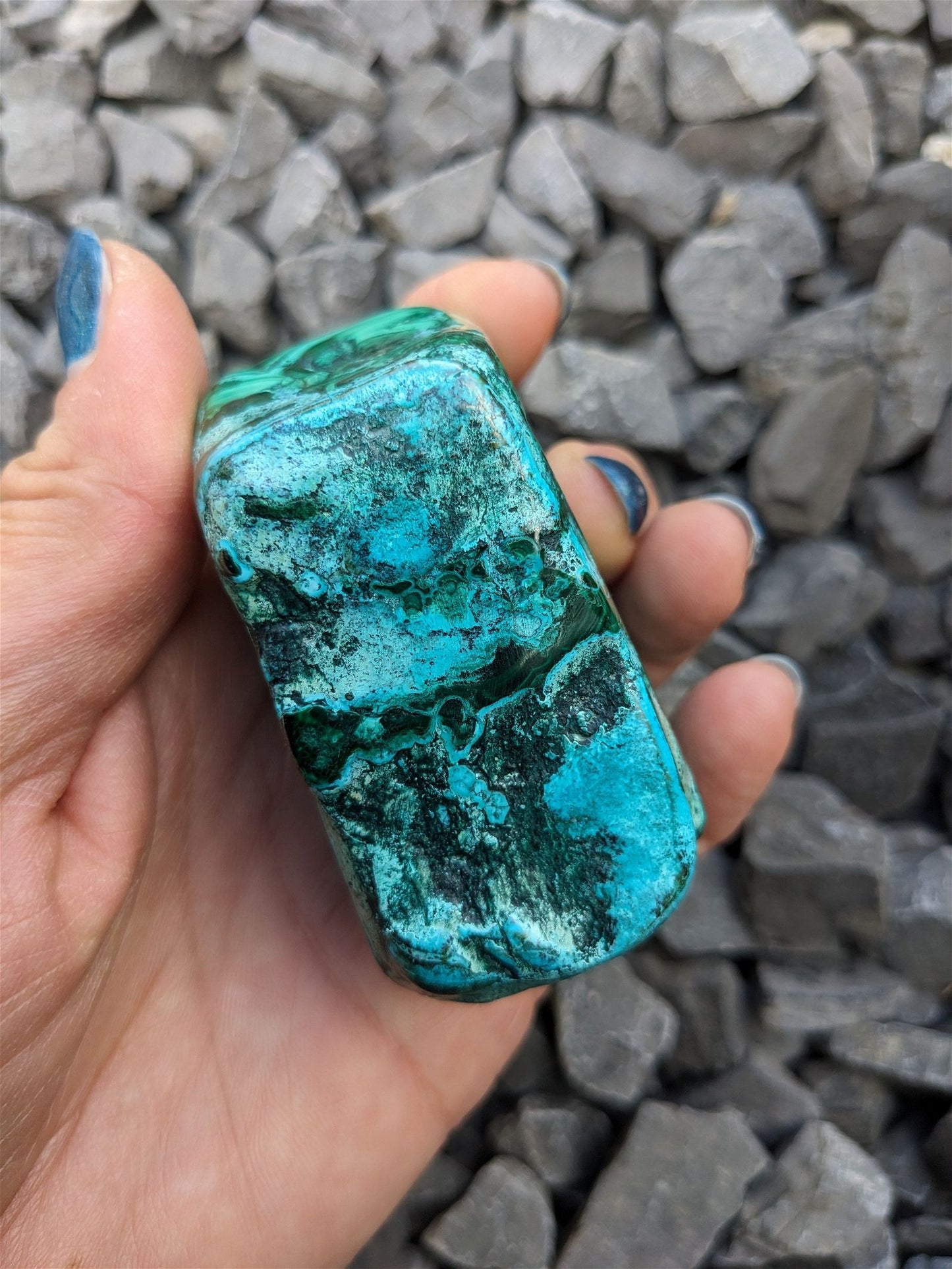 1 Malachite chrysocolle à poser - Aurore Lune