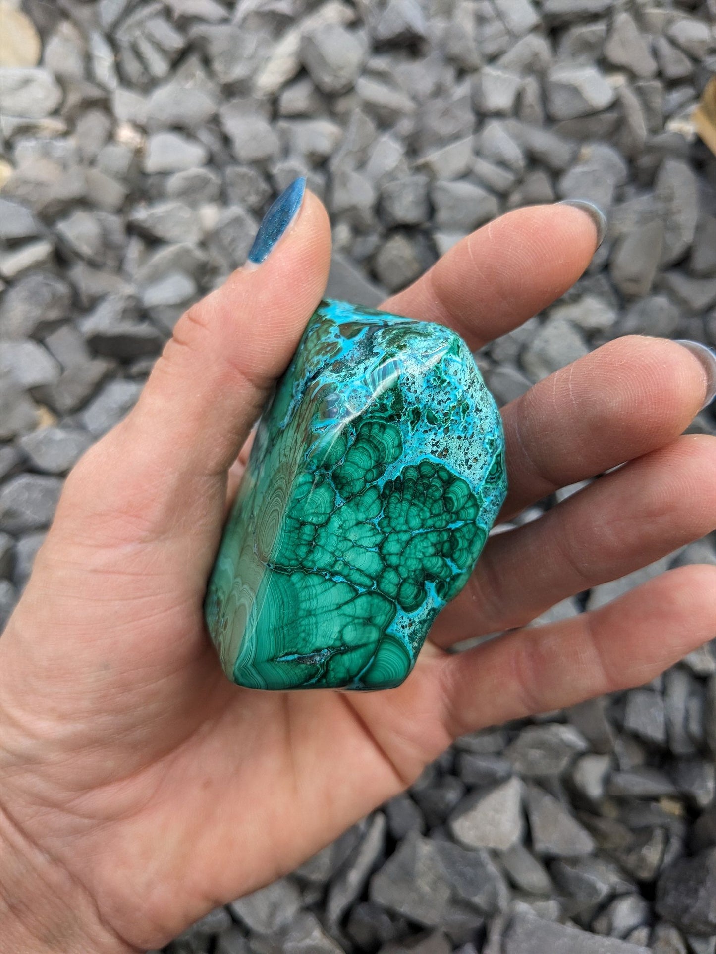 1 Malachite chrysocolle à poser - Aurore Lune