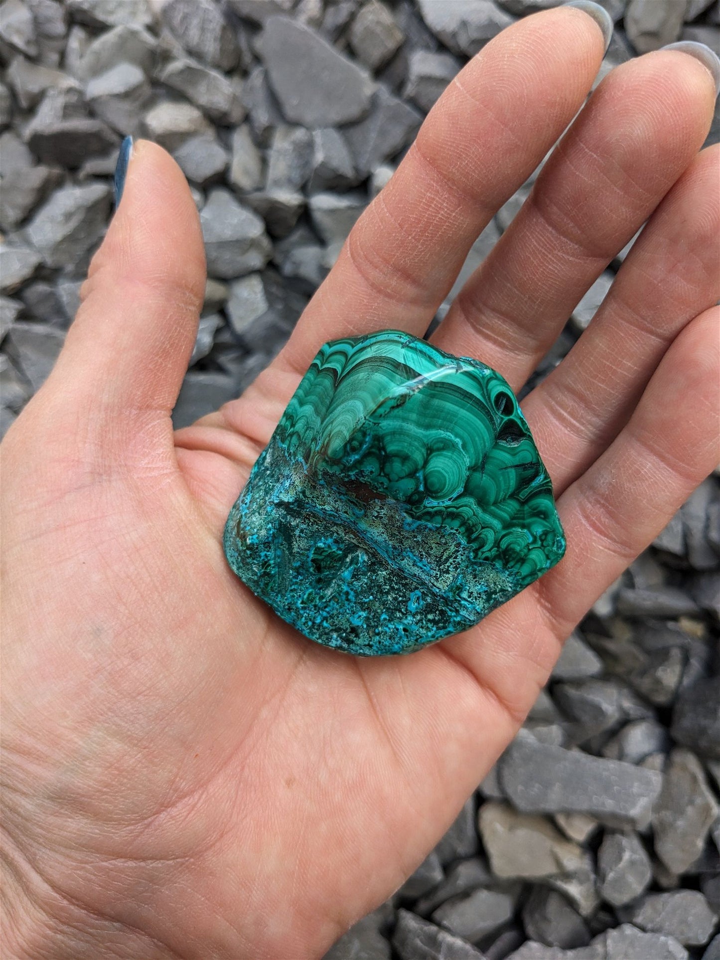 1 Malachite chrysocolle à poser - Aurore Lune