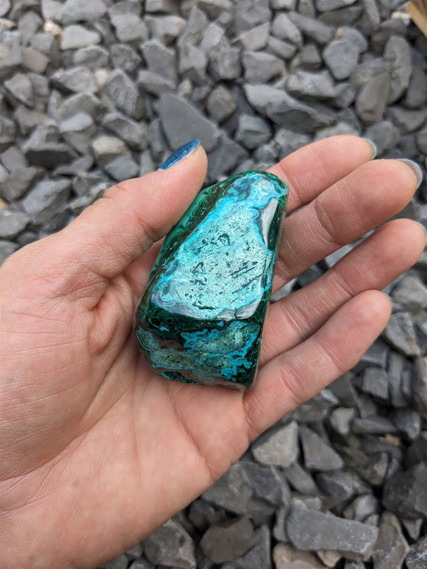 1 Malachite chrysocolle à poser - Aurore Lune