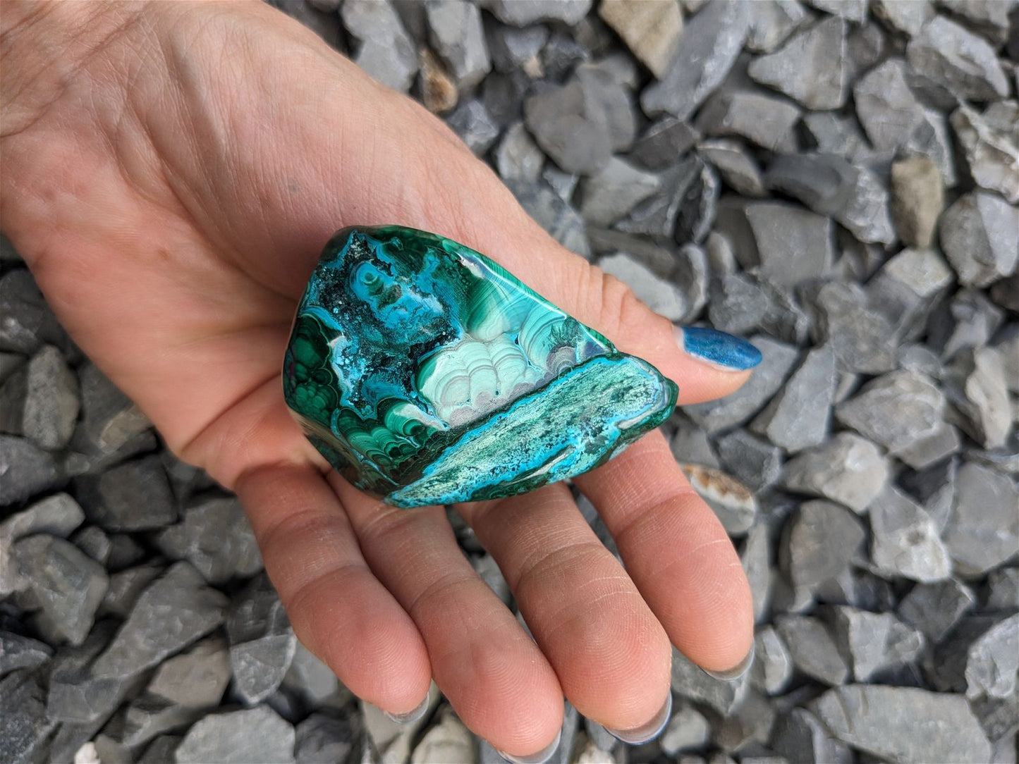 1 Malachite chrysocolle à poser - Aurore Lune