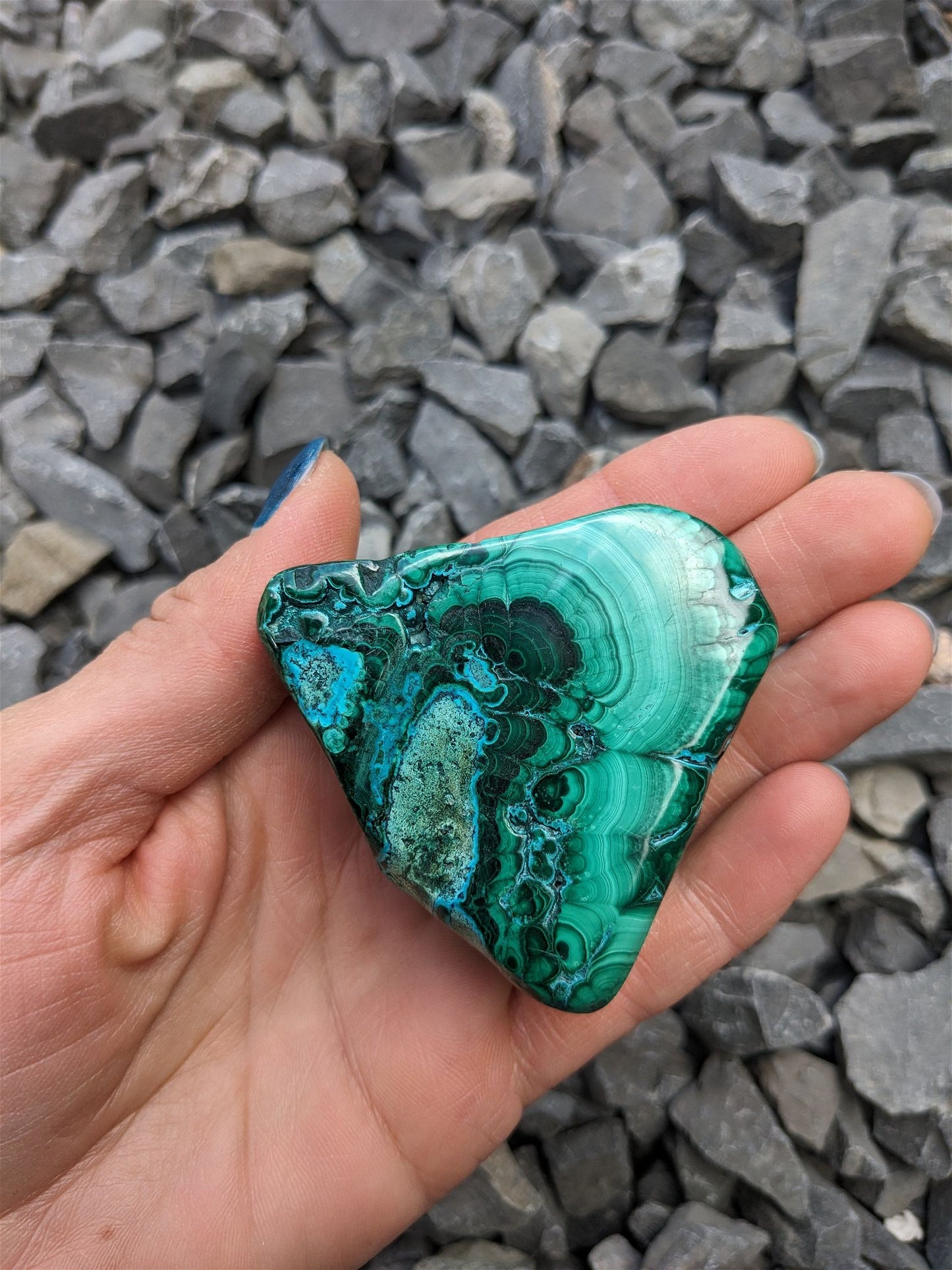 1 Malachite chrysocolle à poser - Aurore Lune