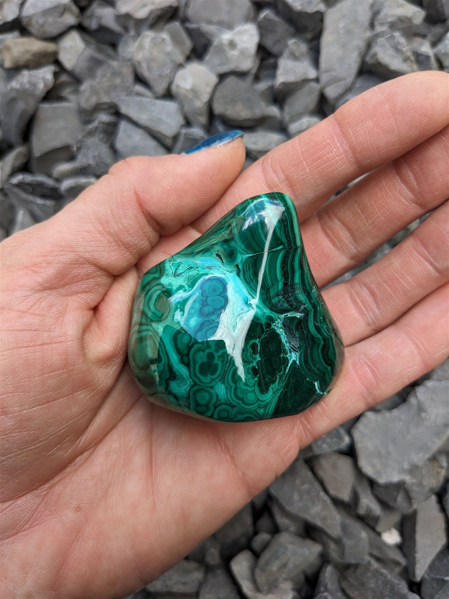 1 Malachite chrysocolle à poser - Aurore Lune