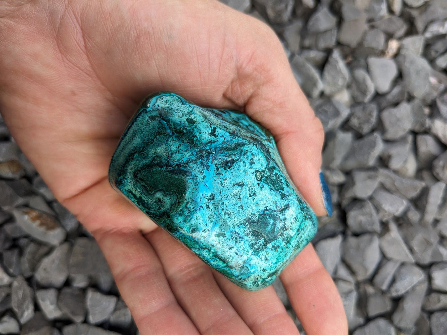 1 Malachite chrysocolle à poser - Aurore Lune
