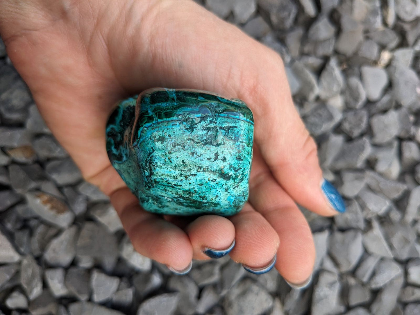 1 Malachite chrysocolle à poser - Aurore Lune