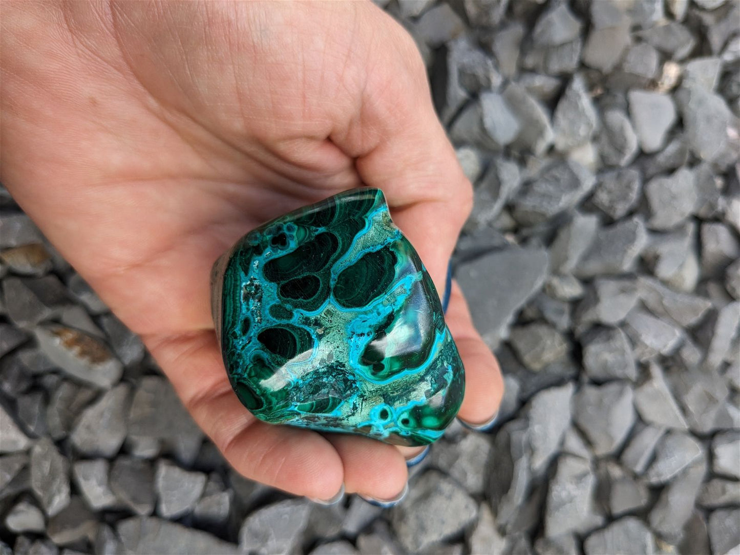 1 Malachite chrysocolle à poser - Aurore Lune