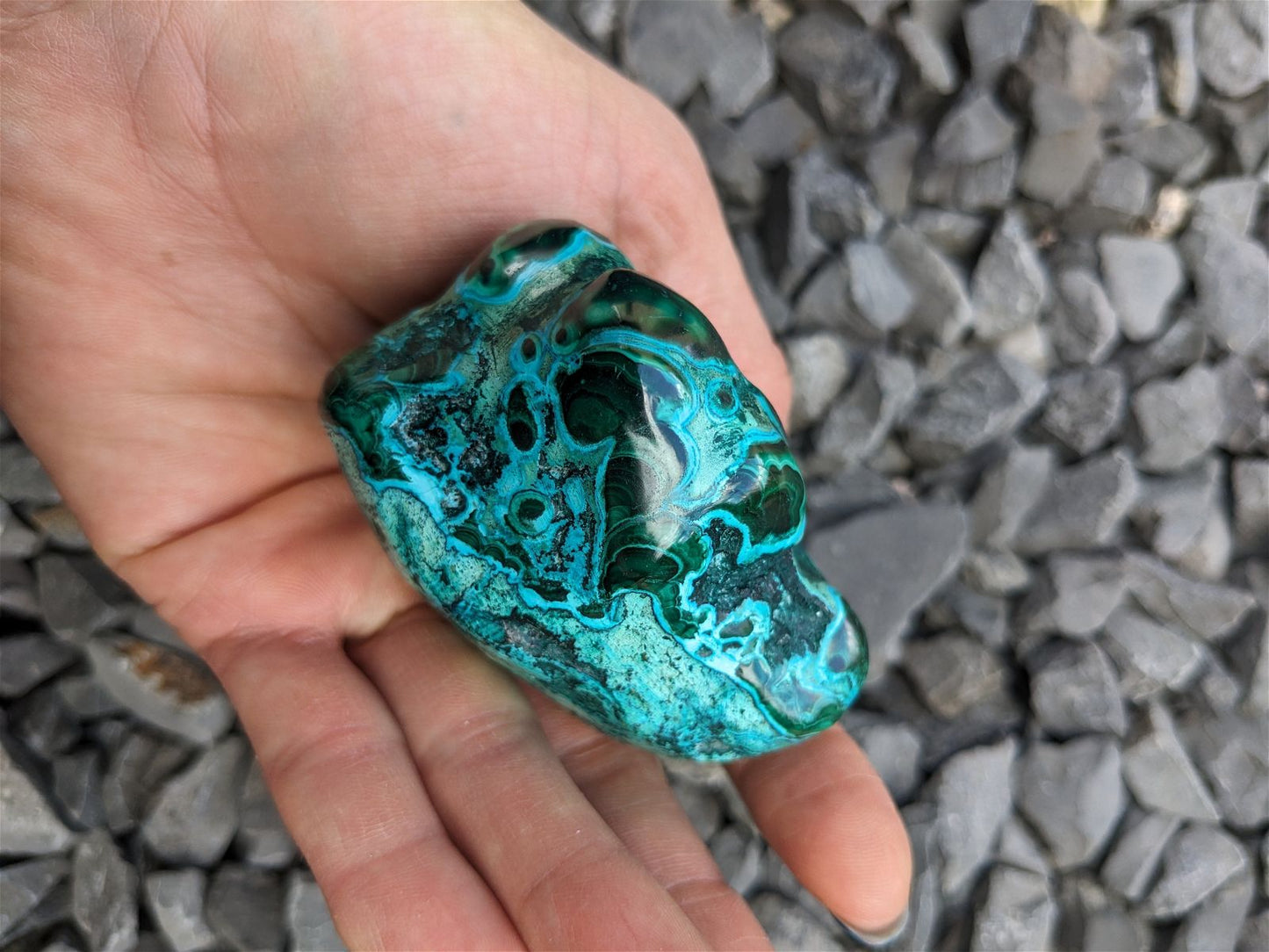 1 Malachite chrysocolle à poser - Aurore Lune