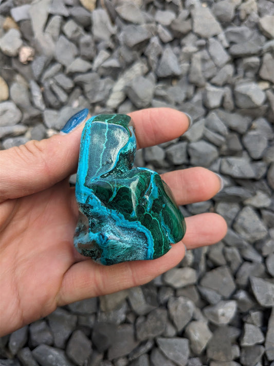 1 Malachite chrysocolle à poser - Aurore Lune