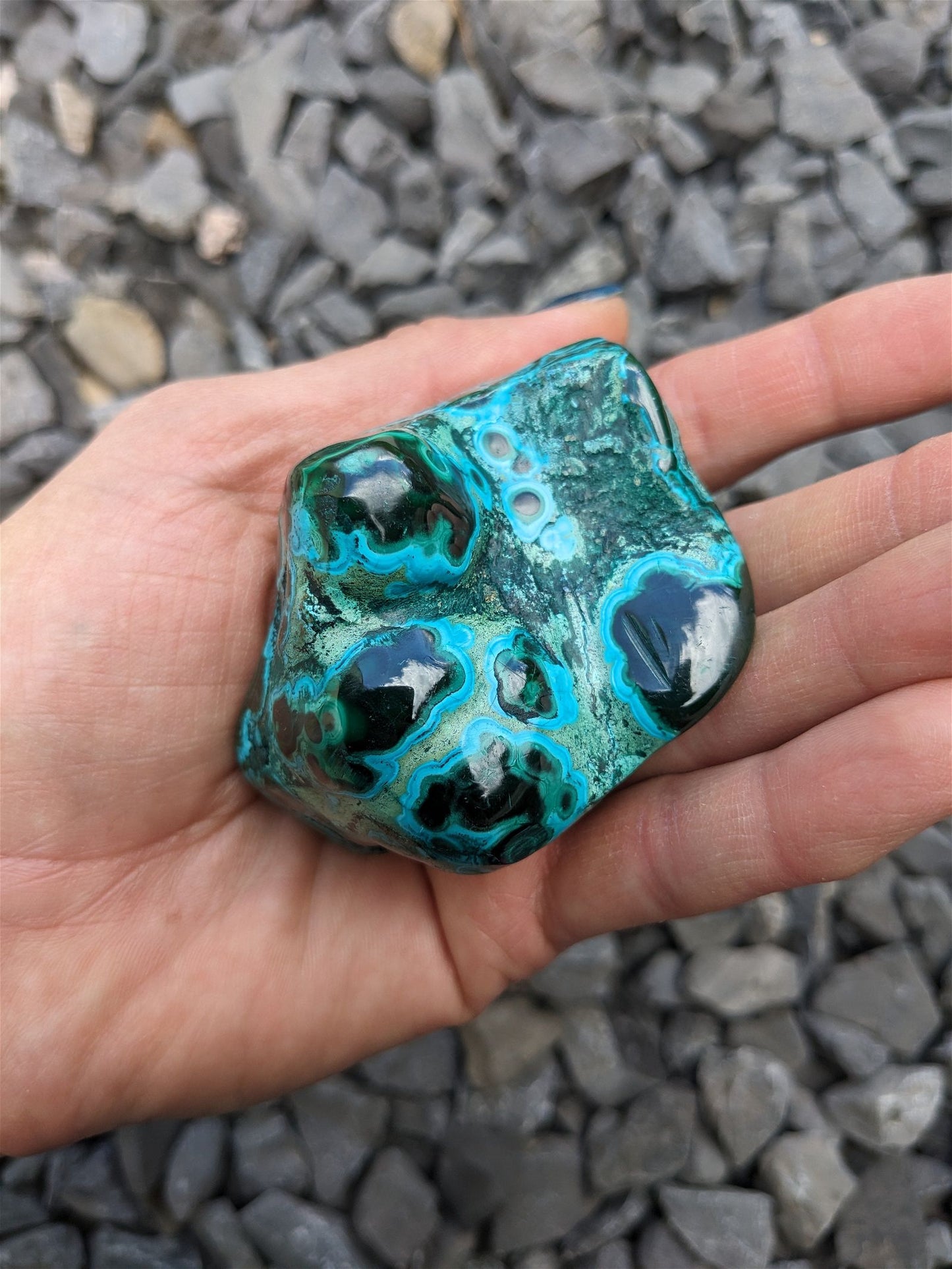 1 Malachite chrysocolle à poser - Aurore Lune