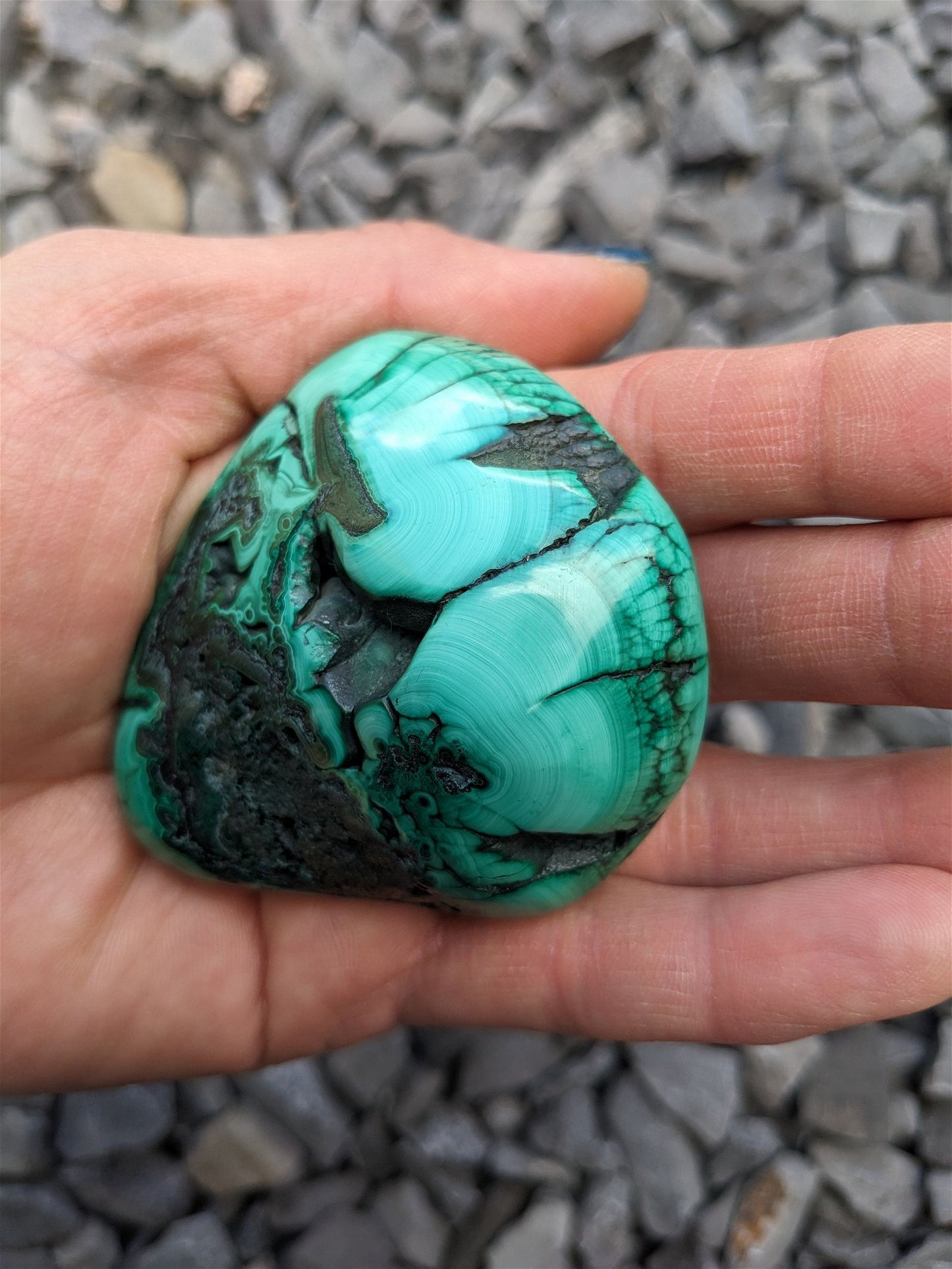 1 Malachite chrysocolle à poser - Aurore Lune