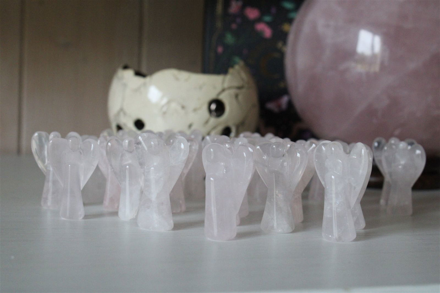 1 Petit ange en quartz rose 3-4 cm - Aurore Lune