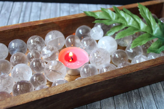 1 Sphère en cristal de roche PETITE - Aurore Lune