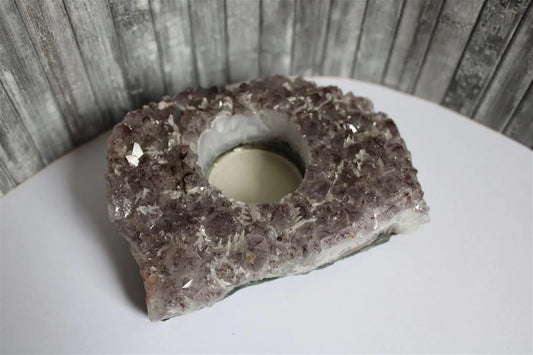 1 beau bougeoir en améthyste - Aurore Lune