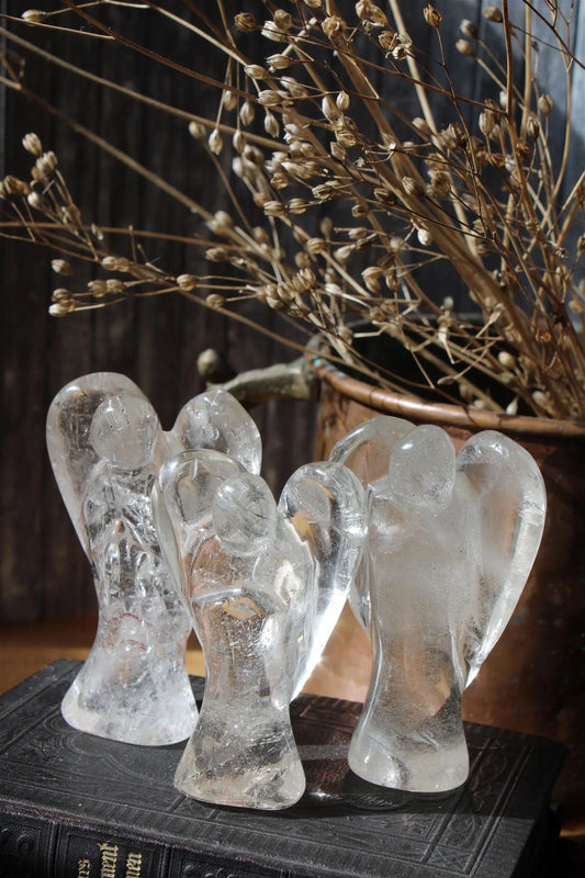 1 bel ange en cristal de roche 7.5 cm *COLIS* - Aurore Lune