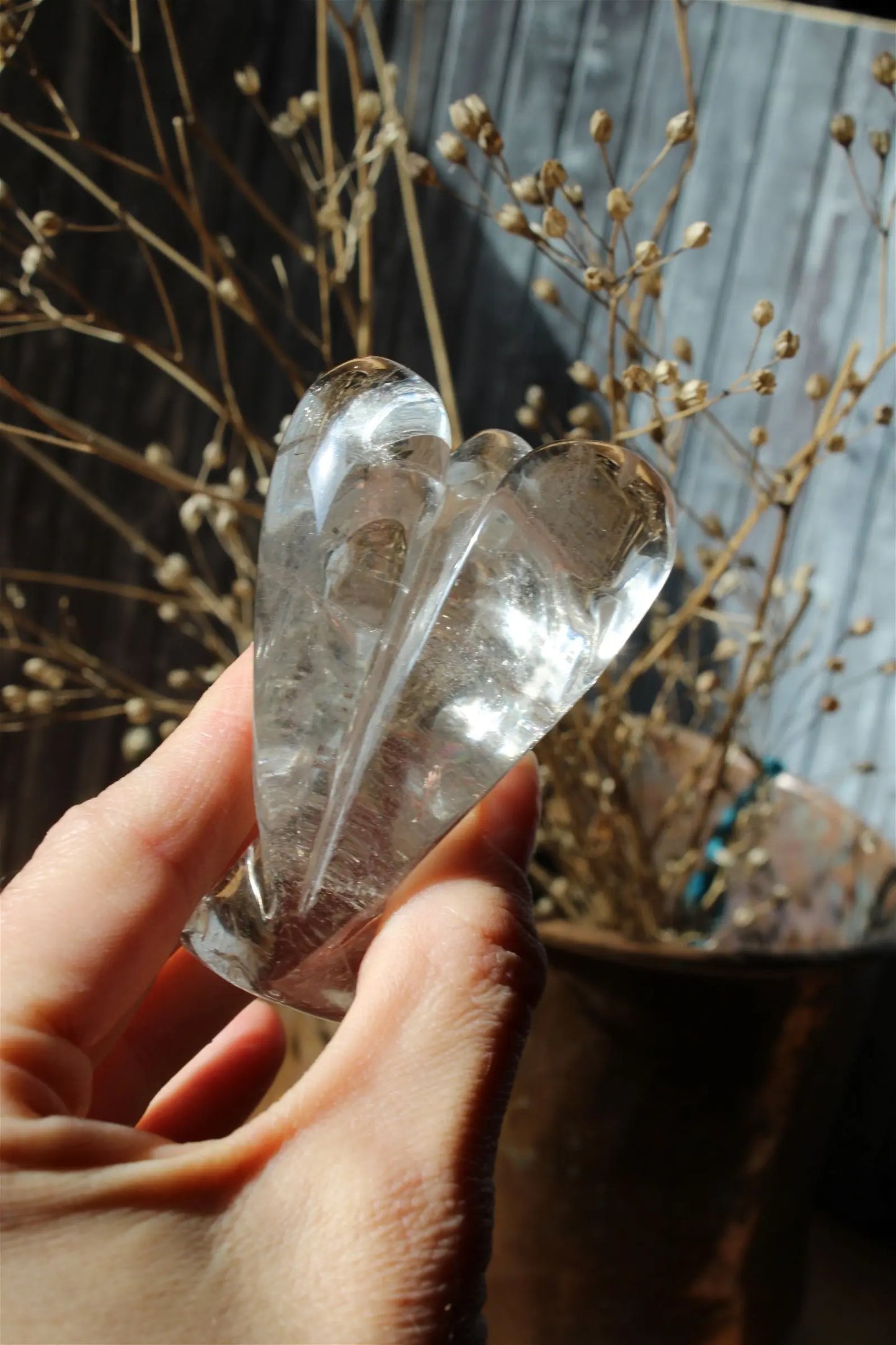 1 bel ange en cristal de roche 7.5 cm *COLIS* - Aurore Lune
