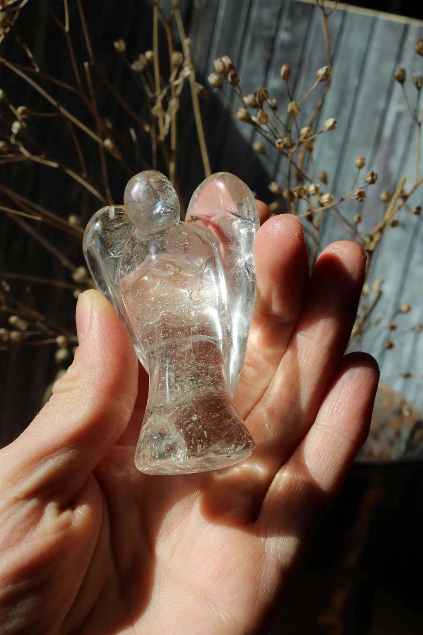 1 bel ange en cristal de roche 7.5 cm *COLIS* - Aurore Lune