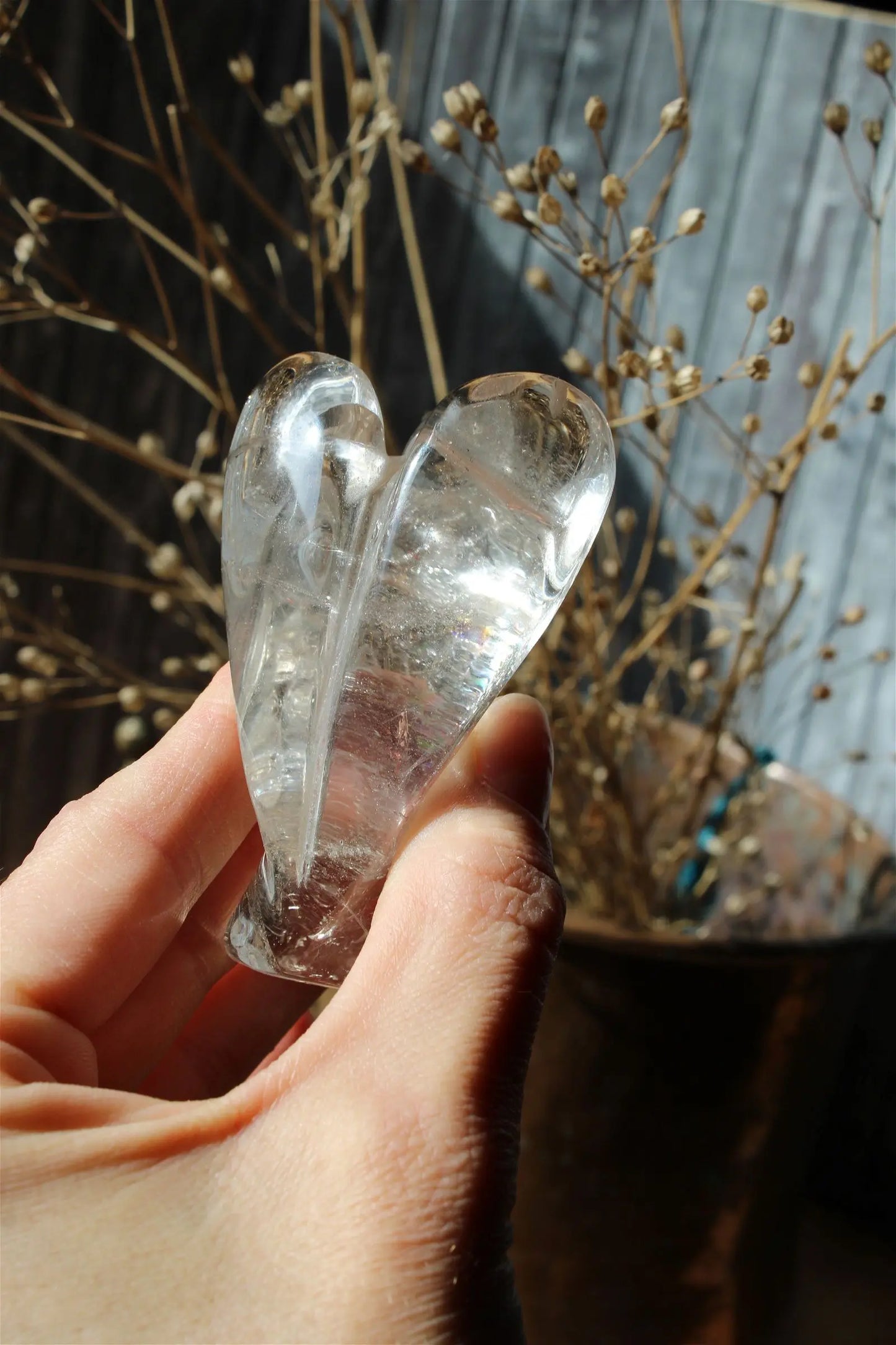 1 bel ange en cristal de roche 7.5 cm *COLIS* - Aurore Lune