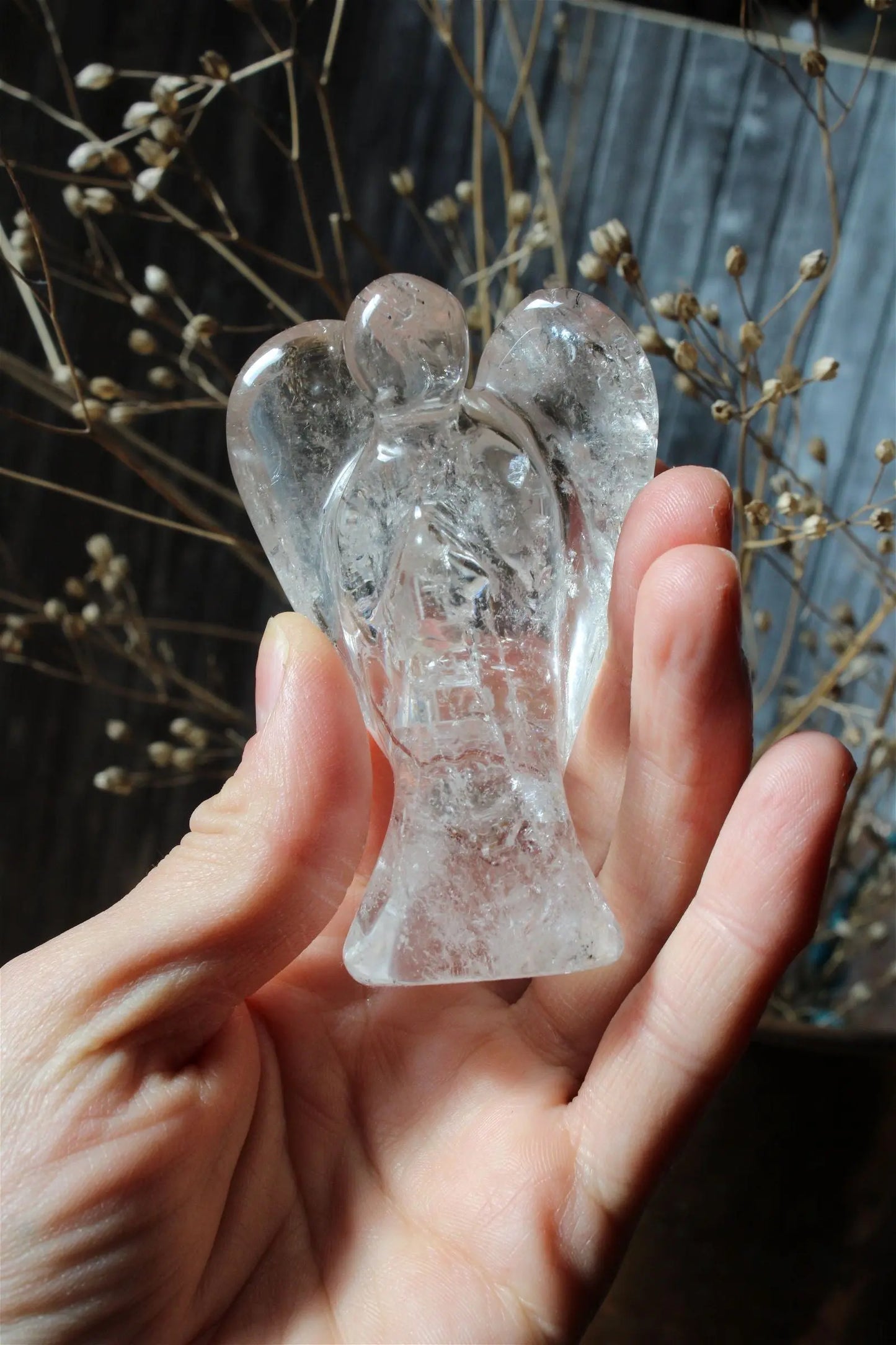 1 bel ange en cristal de roche 8.5 cm *COLIS* - Aurore Lune