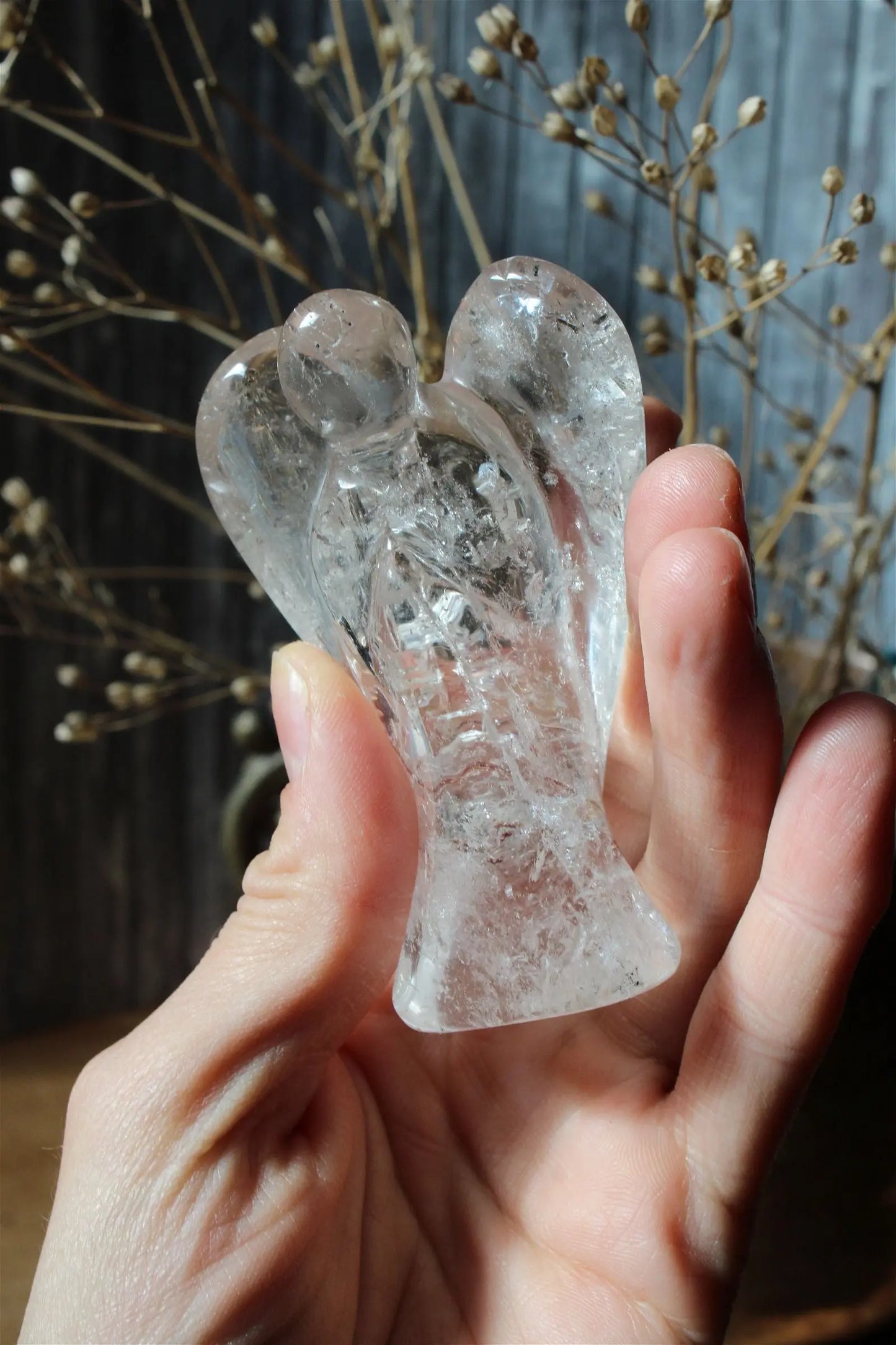 1 bel ange en cristal de roche 8.5 cm *COLIS* - Aurore Lune