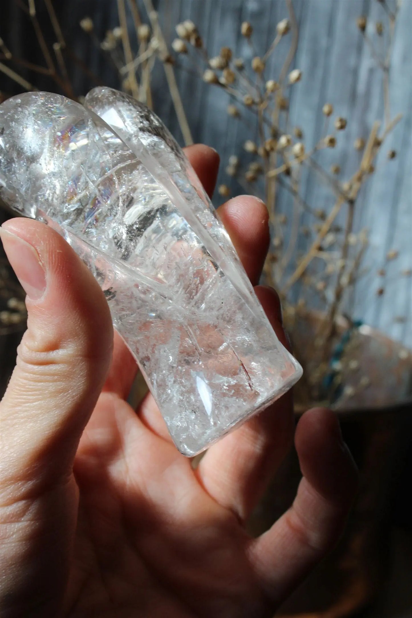 1 bel ange en cristal de roche 8.5 cm *COLIS* - Aurore Lune