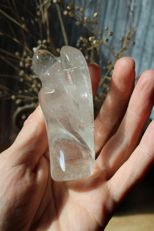 1 bel ange en cristal de roche 8 cm *COLIS* - Aurore Lune