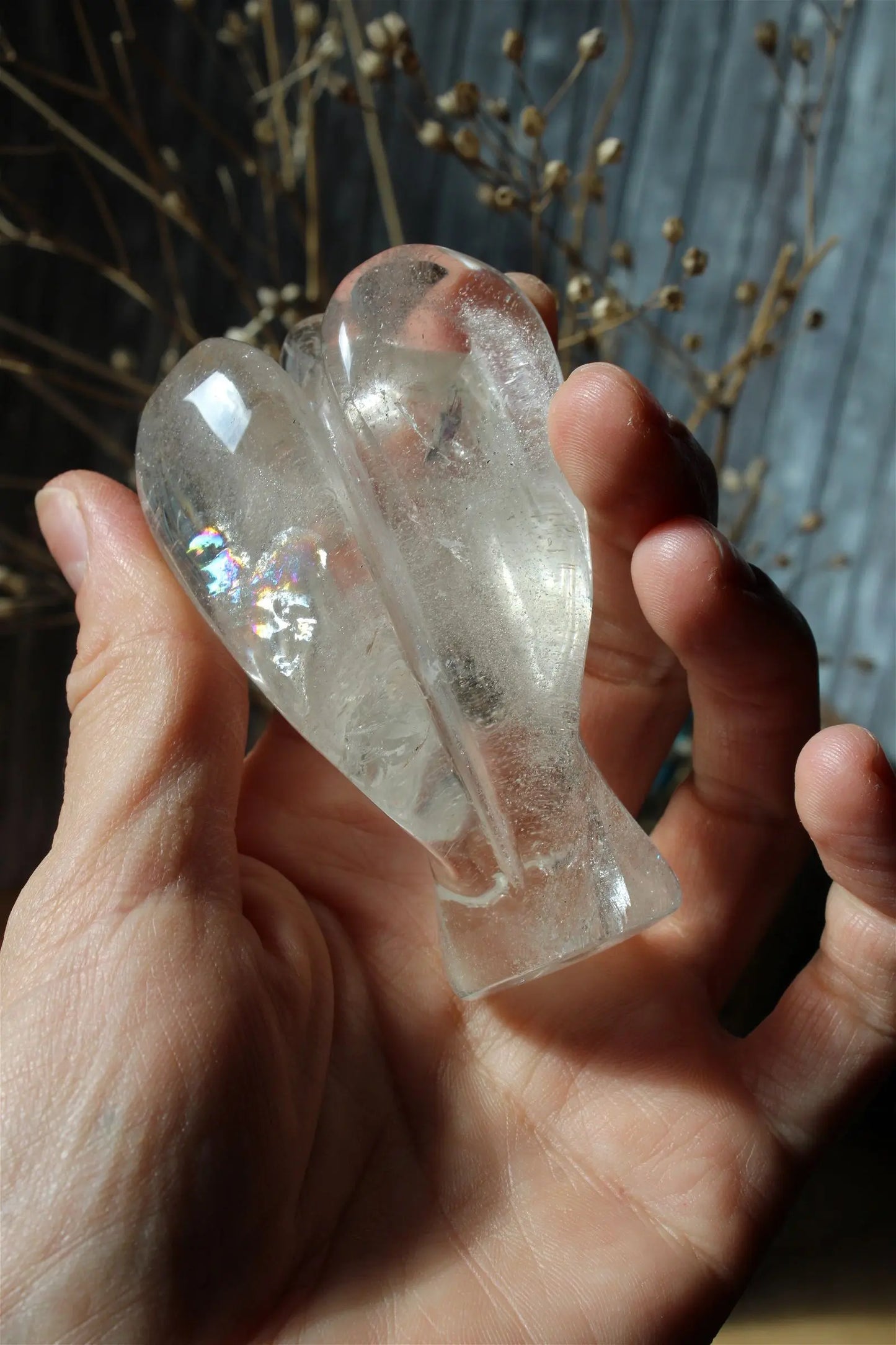 1 bel ange en cristal de roche 8 cm *COLIS* - Aurore Lune