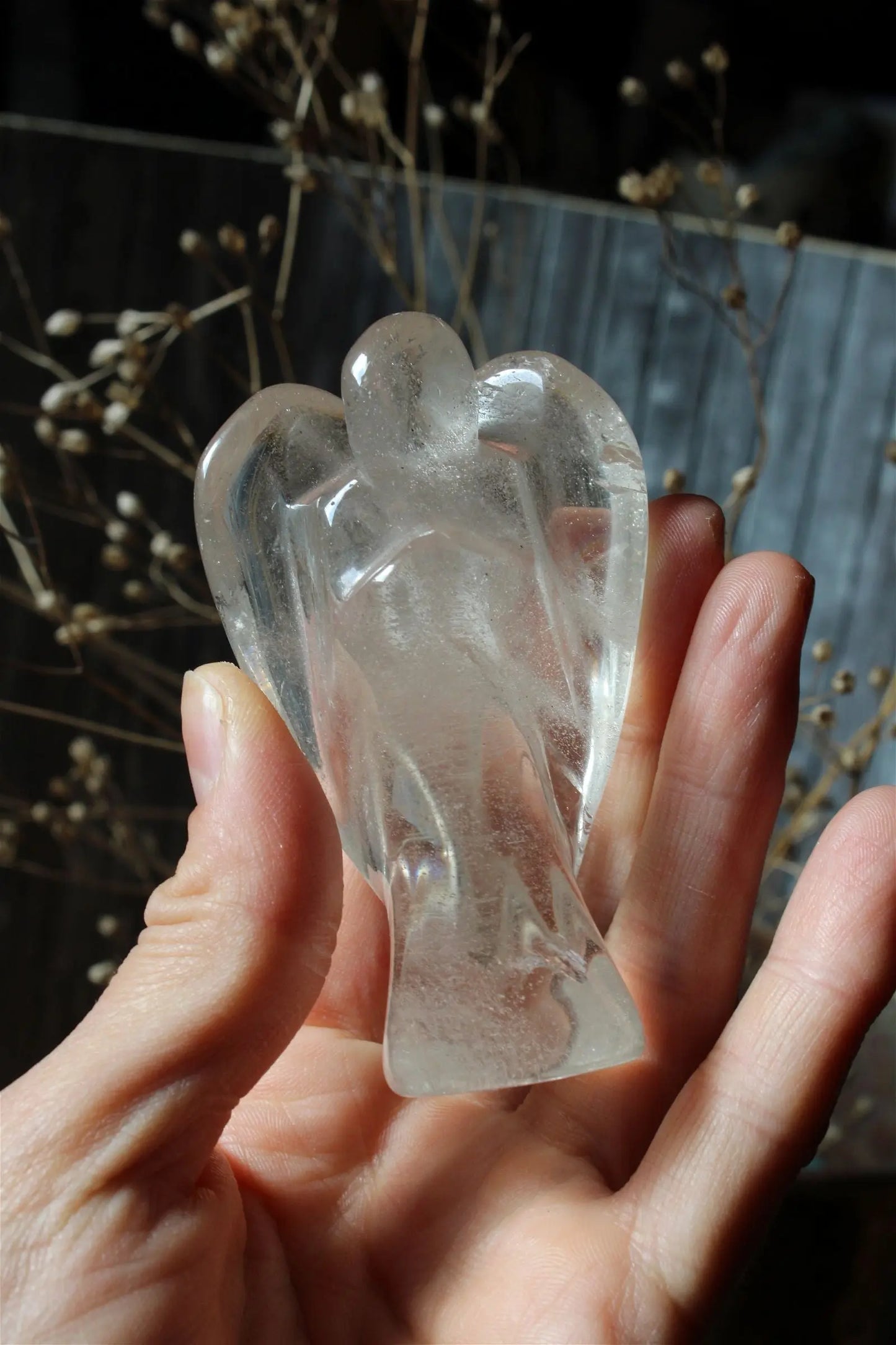 1 bel ange en cristal de roche 8 cm *COLIS* - Aurore Lune