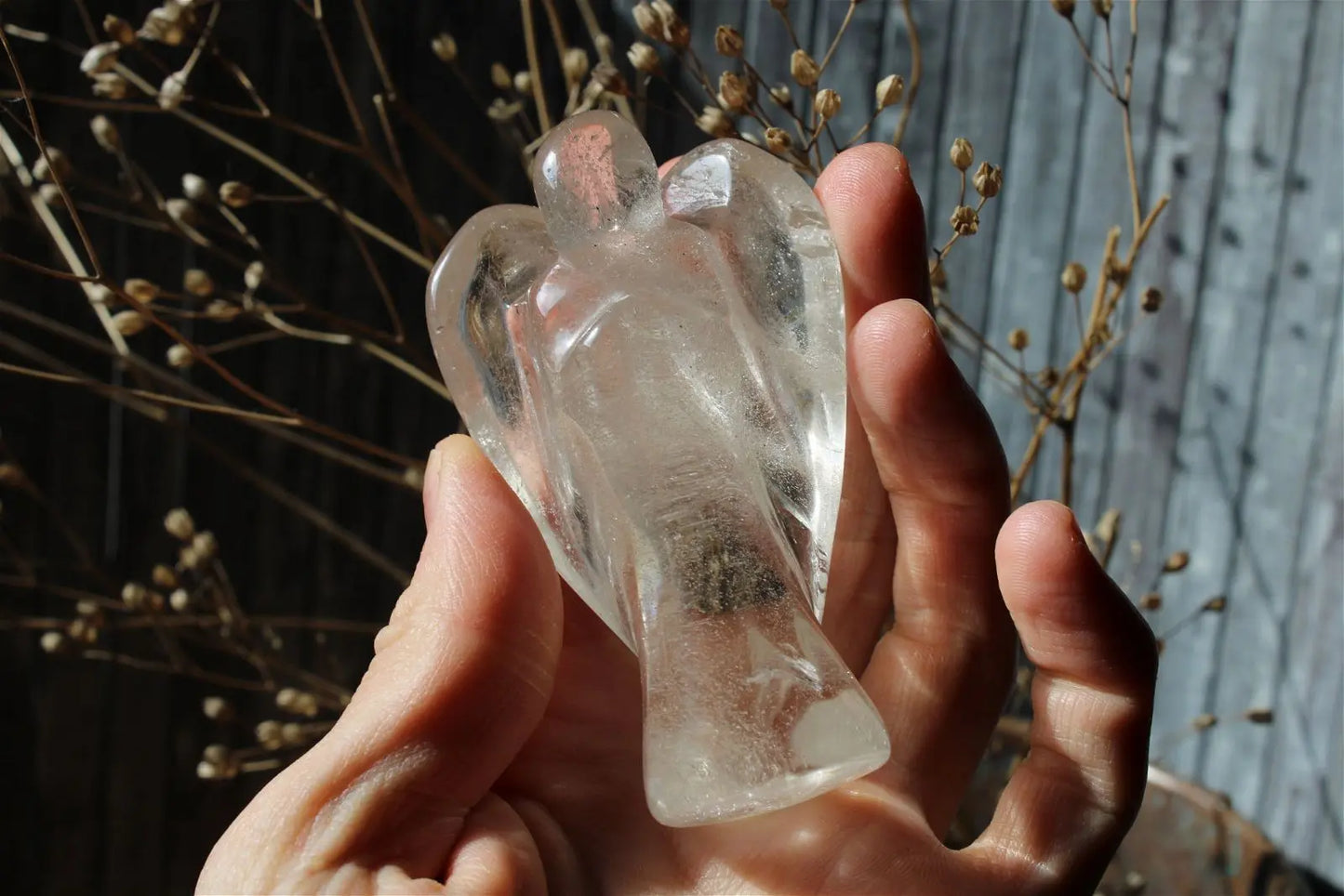 1 bel ange en cristal de roche 8 cm *COLIS* - Aurore Lune