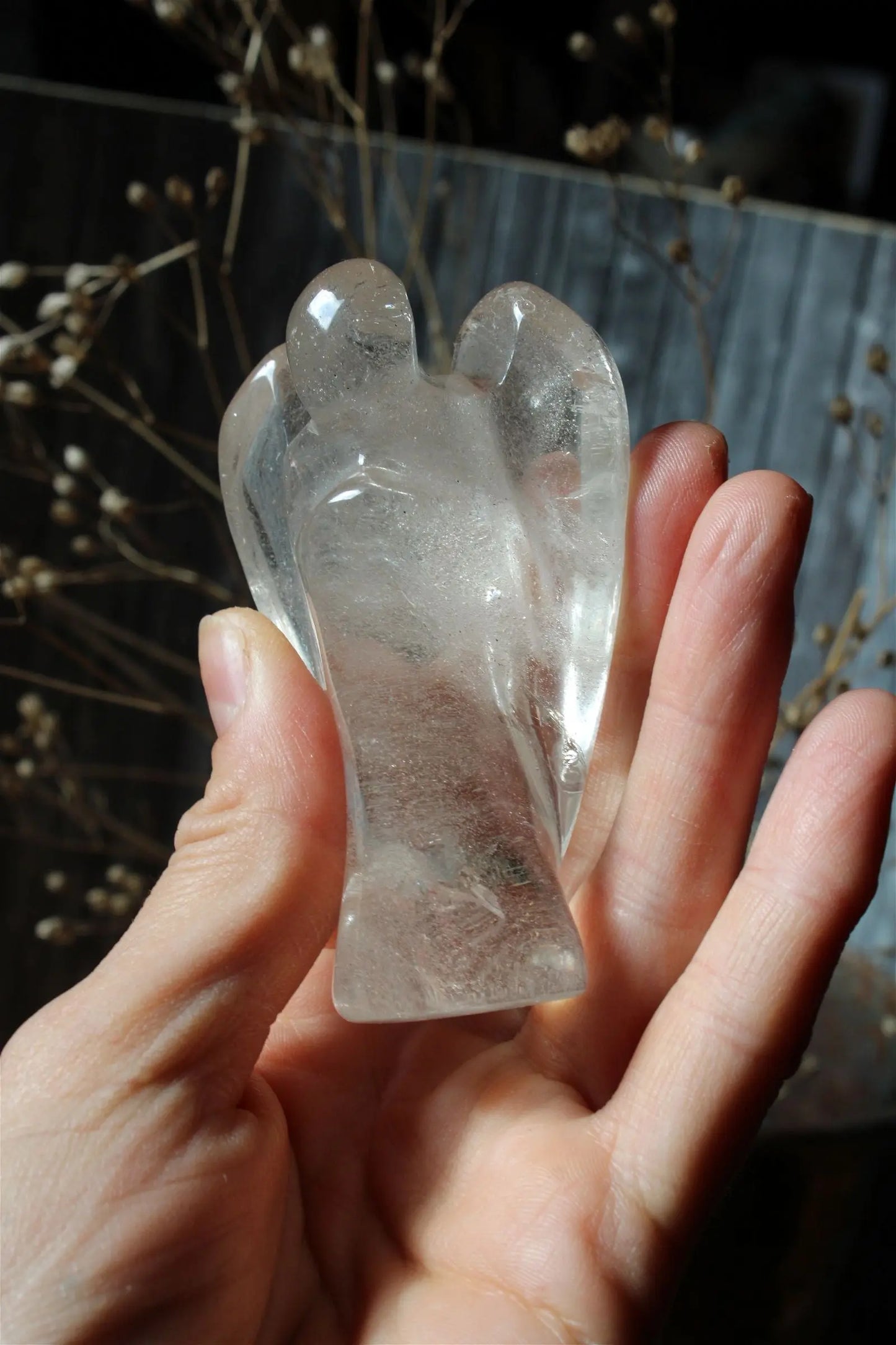 1 bel ange en cristal de roche 8 cm *COLIS* - Aurore Lune