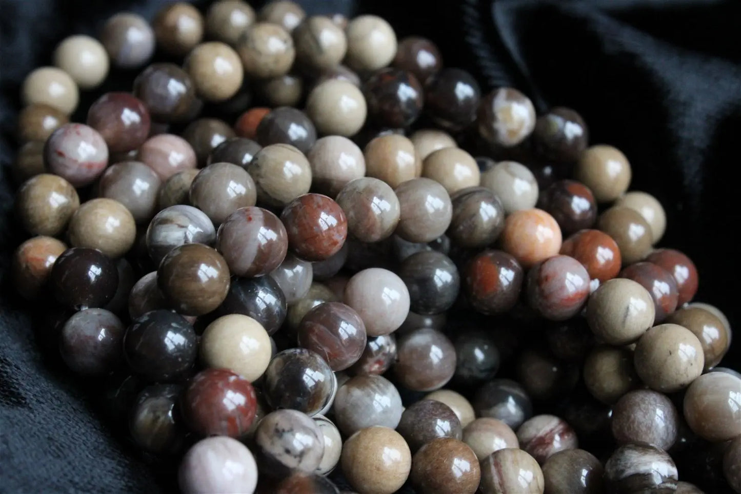 1 bracelet élastique en jaspe - Aurore Lune