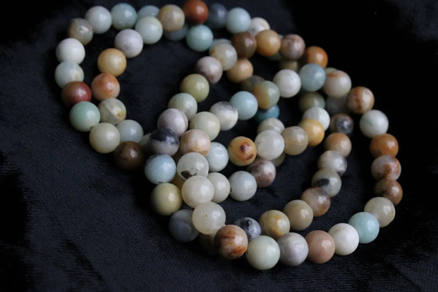 1 bracelet en amazonite élastiqué - Aurore Lune
