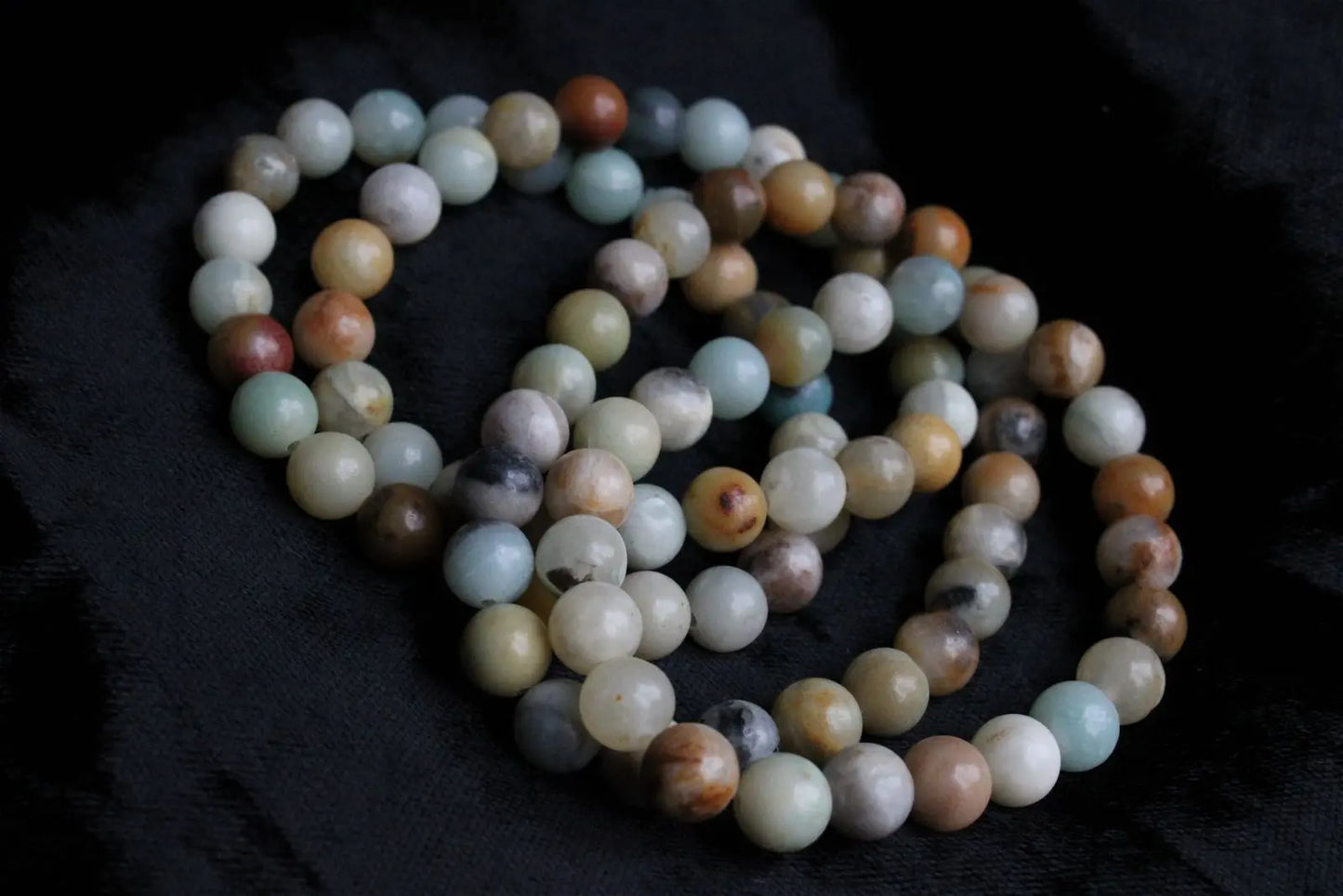 1 bracelet en amazonite élastiqué - Aurore Lune