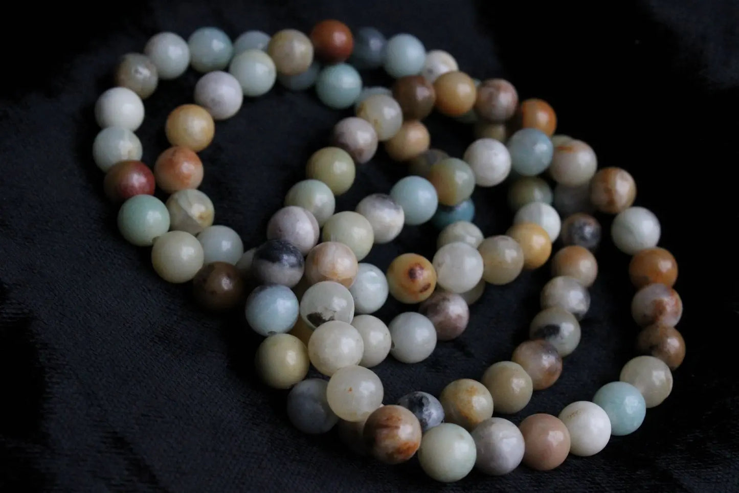 1 bracelet en amazonite élastiqué - Aurore Lune